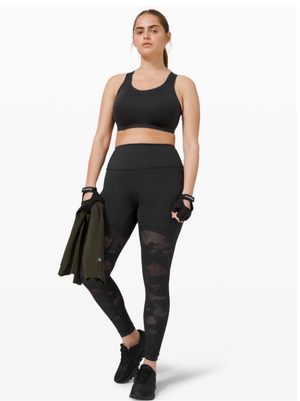 Lululemon Sheer Will High-Rise Tight 28” with mesh camo panel